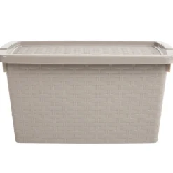 Gifi Entretien Du Linge|Box de rangement plastique 10 L taupe