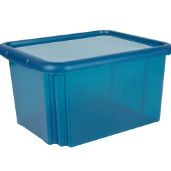 Gifi Rangement|Box de rangement plastique 30 L bleu