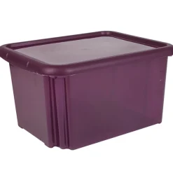 Gifi Rangement|Box de rangement plastique 30 L prune