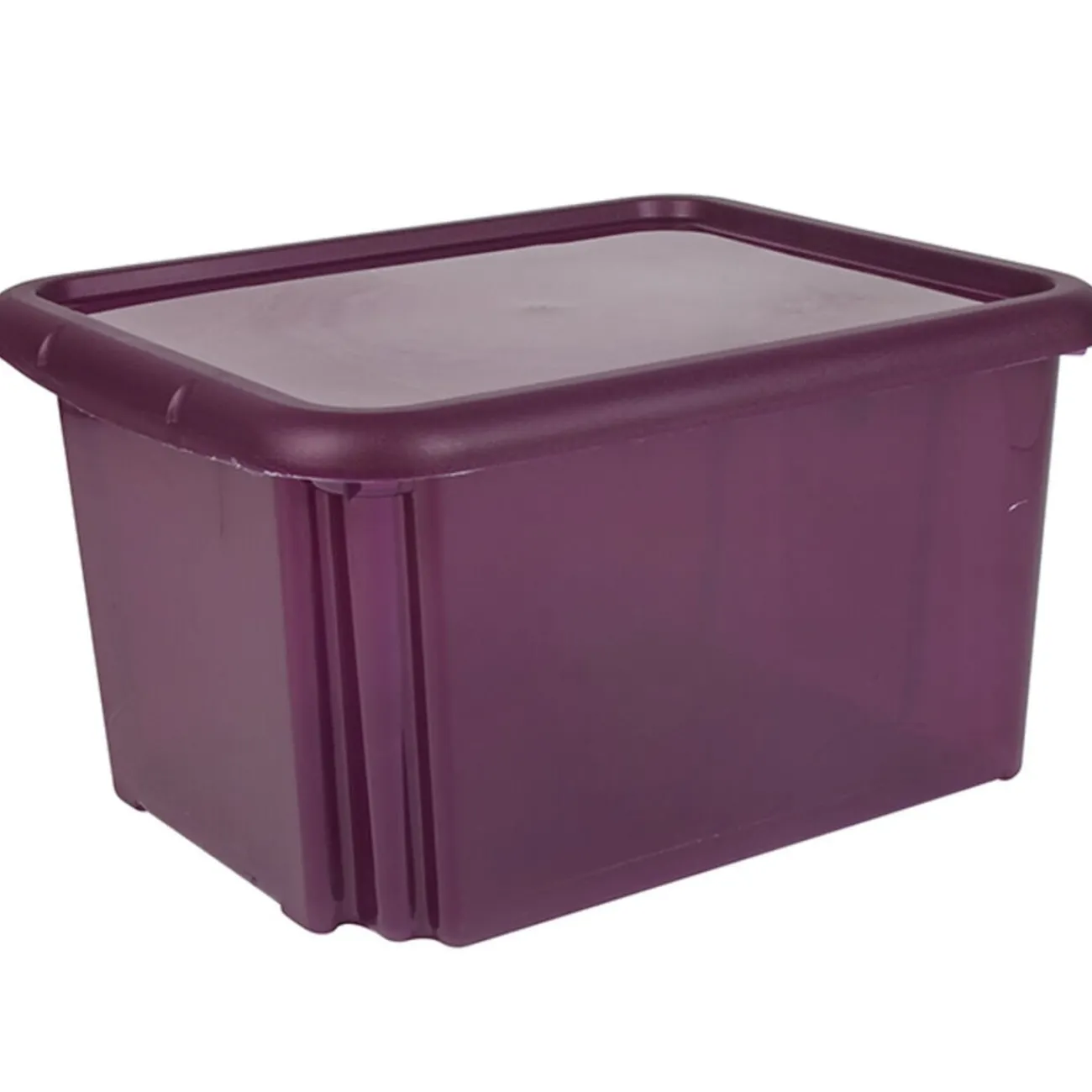 Gifi Rangement|Box de rangement plastique 30 L prune
