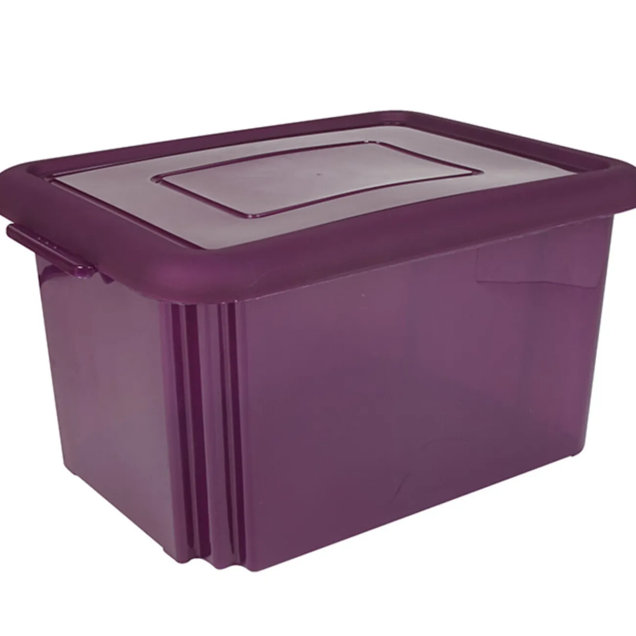 Gifi Rangement|Box de rangement plastique 55 L prune