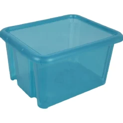 Gifi Rangement|Box de rangement plastique 30 L bleu turquoise