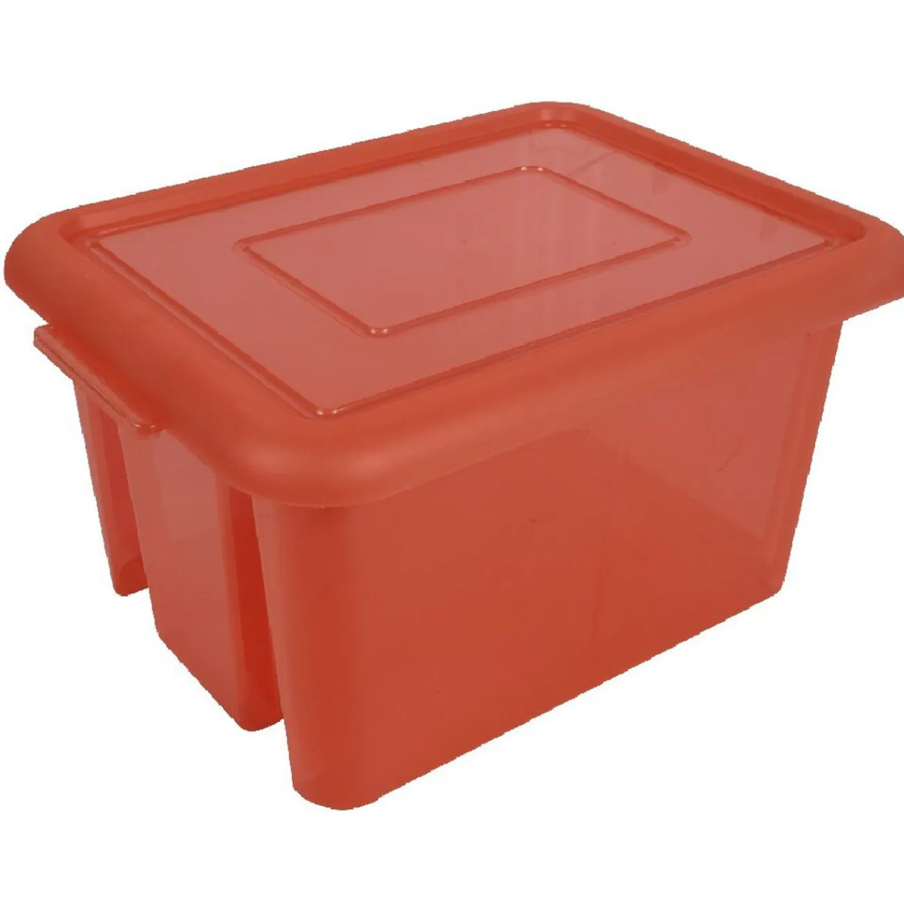 Gifi Rangement|Box de rangement plastique 55 L corail