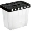 Gifi Rangement|Box de rangement plastique 9 L ouverture papillon noir