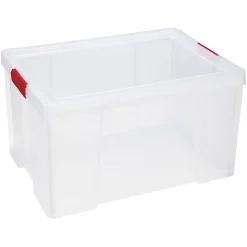 Gifi Rangement|Box de rangement plastique transparent avec couvercle