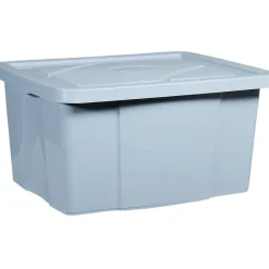 Gifi Rangement|Box de rangement plastique bleu 30L x3