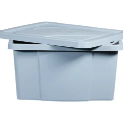 Gifi Rangement|Box de rangement plastique bleu 30L x3