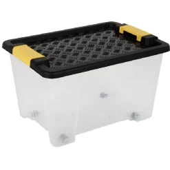 Gifi Rangement|Box de rangement transparent avec couvercle 15 L