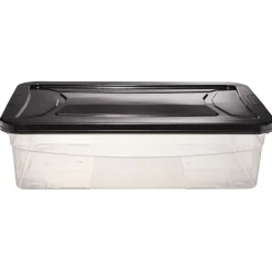 Gifi Rangement|Box dessous de lit noir 30L