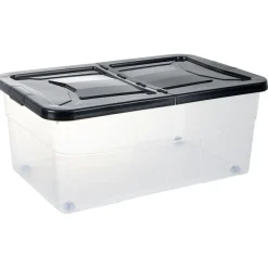 Gifi Rangement|Box dessous de lit noir 45L