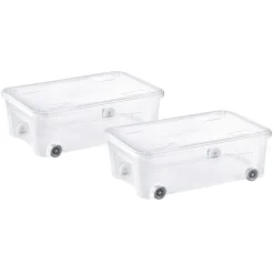 Gifi Rangement|Box dessous de lit transparent 29,5L x2