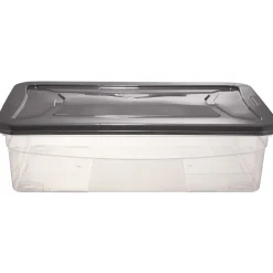 Gifi Rangement|Box dessous de lit transparent et gris 30L
