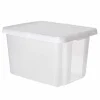 Gifi Rangement|Box Essentiels couvercle blanc transparent 45 L x2