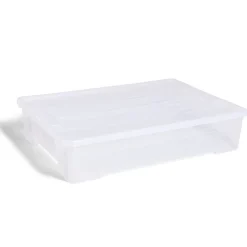 Gifi Rangement|Box rangement 60L plastique transparent 78,5xH17x58,8cm