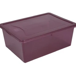 Gifi Entretien Du Linge|Box rangement textile violette 10 L