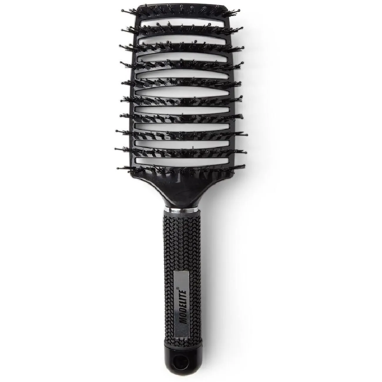 Gifi Beauté^Brosse à cheveux incurvée démêlage et lissage PVC noir