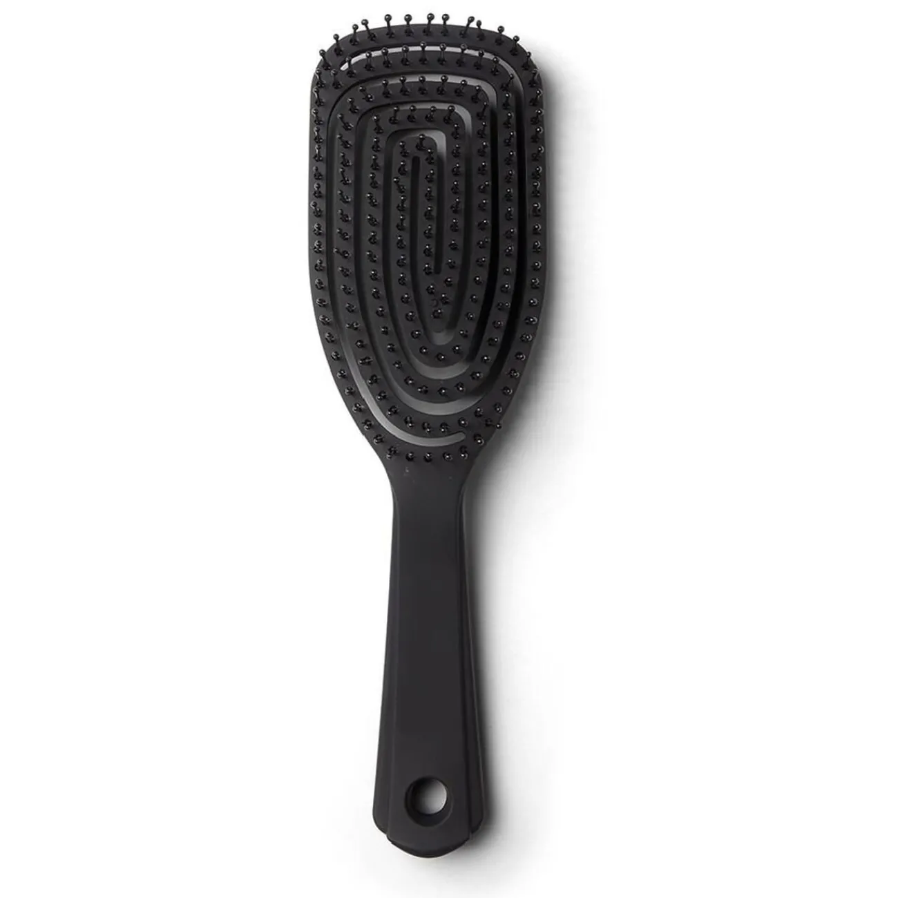 Gifi Beauté^Brosse à cheveux incurvée démêlage et lissage PVC noir