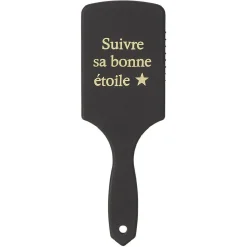 Gifi Beauté^Brosse à cheveux plate rose doré noir ou blanc