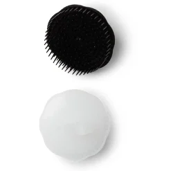 Gifi Beauté^Brosse à cheveux ronde ergonomique en plastique noir et transparent