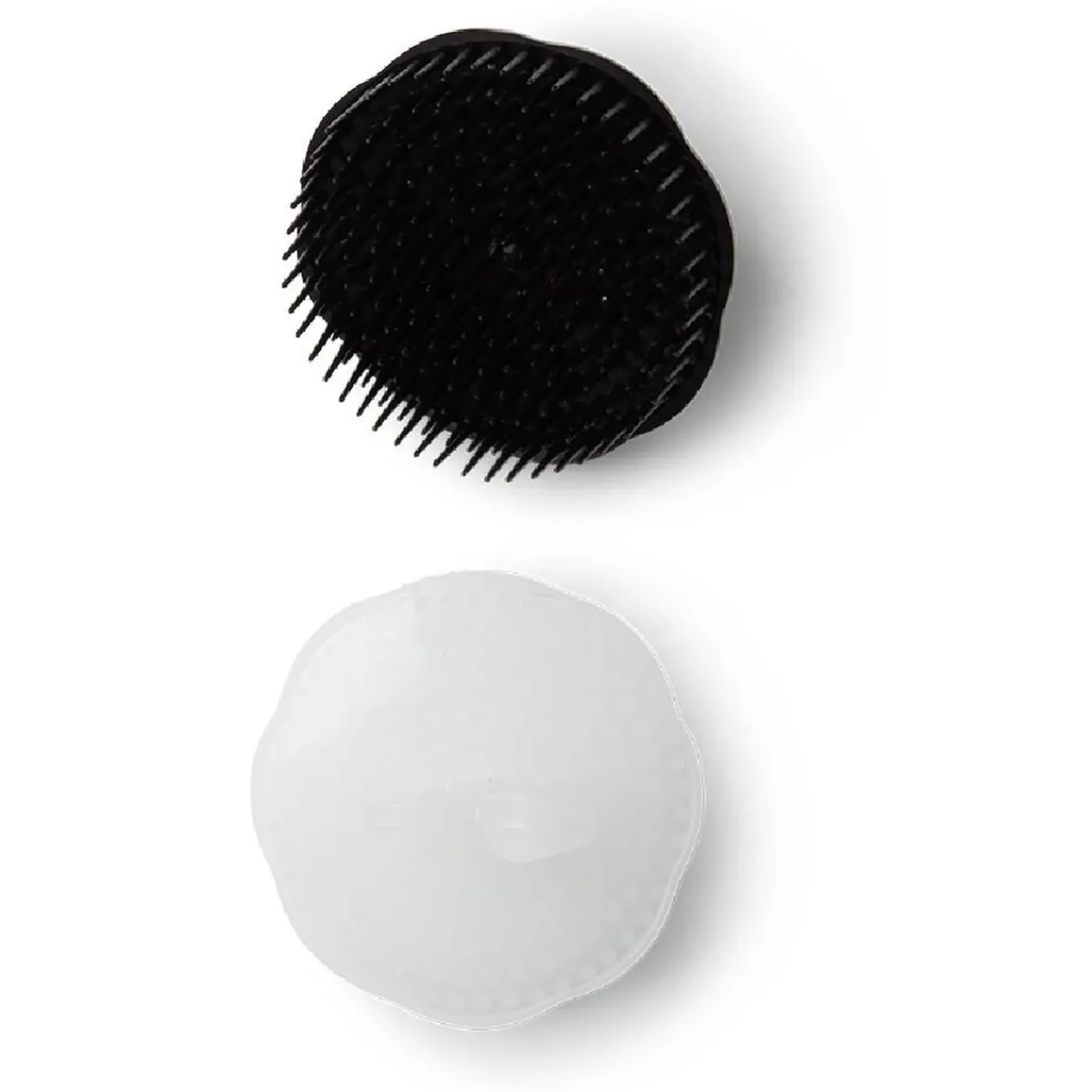 Gifi Beauté^Brosse à cheveux ronde ergonomique en plastique noir et transparent