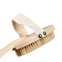 Gifi Beauté^Brosse en crin pour le corps avec manche en bois L42 cm