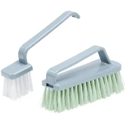 Gifi Nettoyage Et Entretien|Brosse 2en1 Homclean poils souples et durs grise