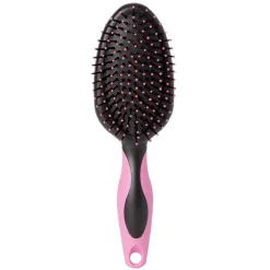 Gifi Beauté^Brosse pneumatique ovale picots perlés pvc fuchsia noir
