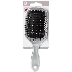 Gifi Beauté^Brosse pneumatique rectangulaire picots perlés pvc gris