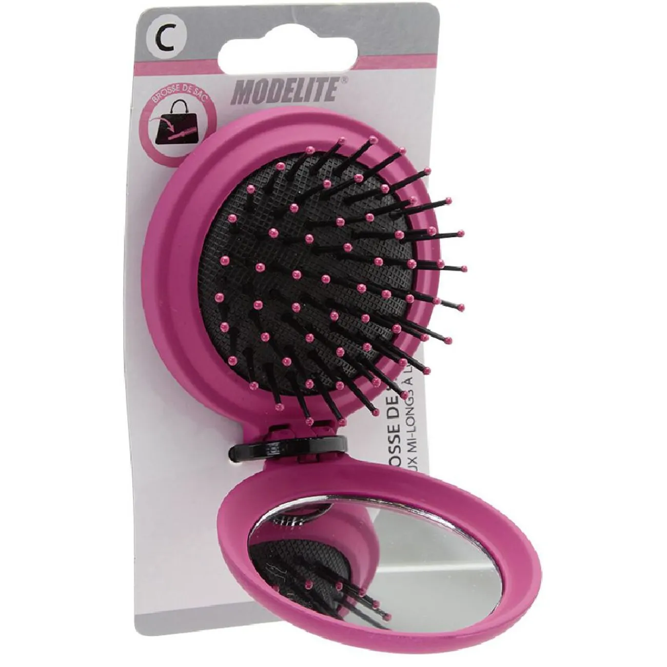 Gifi Beauté^Brosse ronde pneumatique pour sac pvc fuchsia