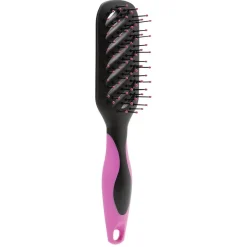 Gifi Beauté^Brosse tunnel multi-usages picots perlés pvc noir fuchsia