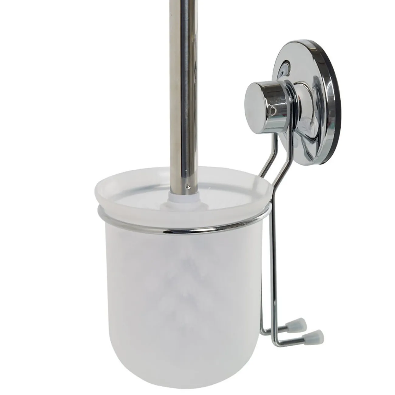 Gifi Equipement Wc^Brosse WC à ventouse gris blanc