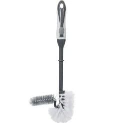 Gifi Equipement Wc^Brosse WC avec support et brossette intégrée noir et blanc