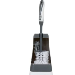 Gifi Equipement Wc^Brosse WC avec support et brossette intégrée noir et blanc