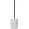 Gifi Equipement Wc^Brosse WC céramique design rosace blanc bleu