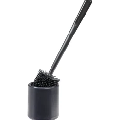 Gifi Equipement Wc^Brosse WC silicone ronde avec support noir