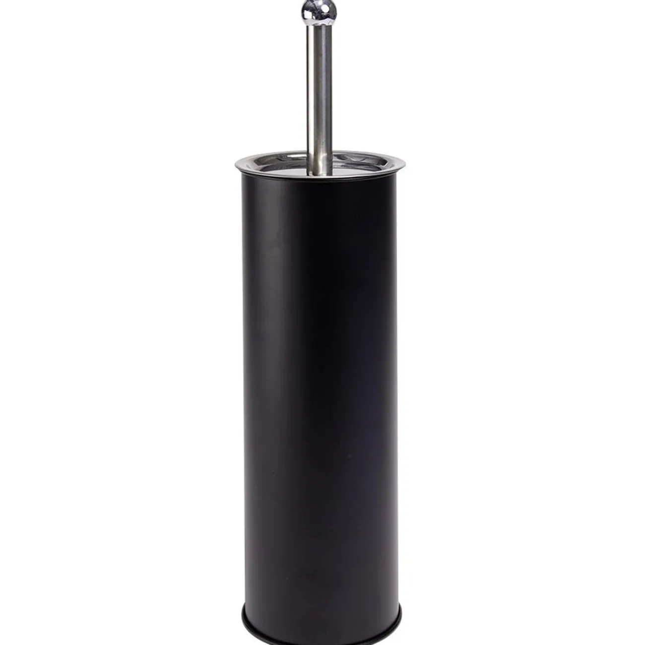 Gifi Equipement Wc^Brosse WC socle haut rond métal noir Ø9,5xH38cm