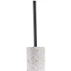 Gifi Equipement Wc^Brosse WC socle rond grès terrazzo blanc bleu marron Ø9,2xH36cm