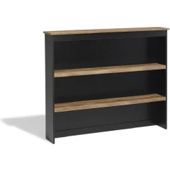 Gifi Rangement|Buffet haut Florence noir et miel 2 étagères