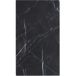 Gifi Cache plaque de cuisson en verre noir effet marbre 52x30cm