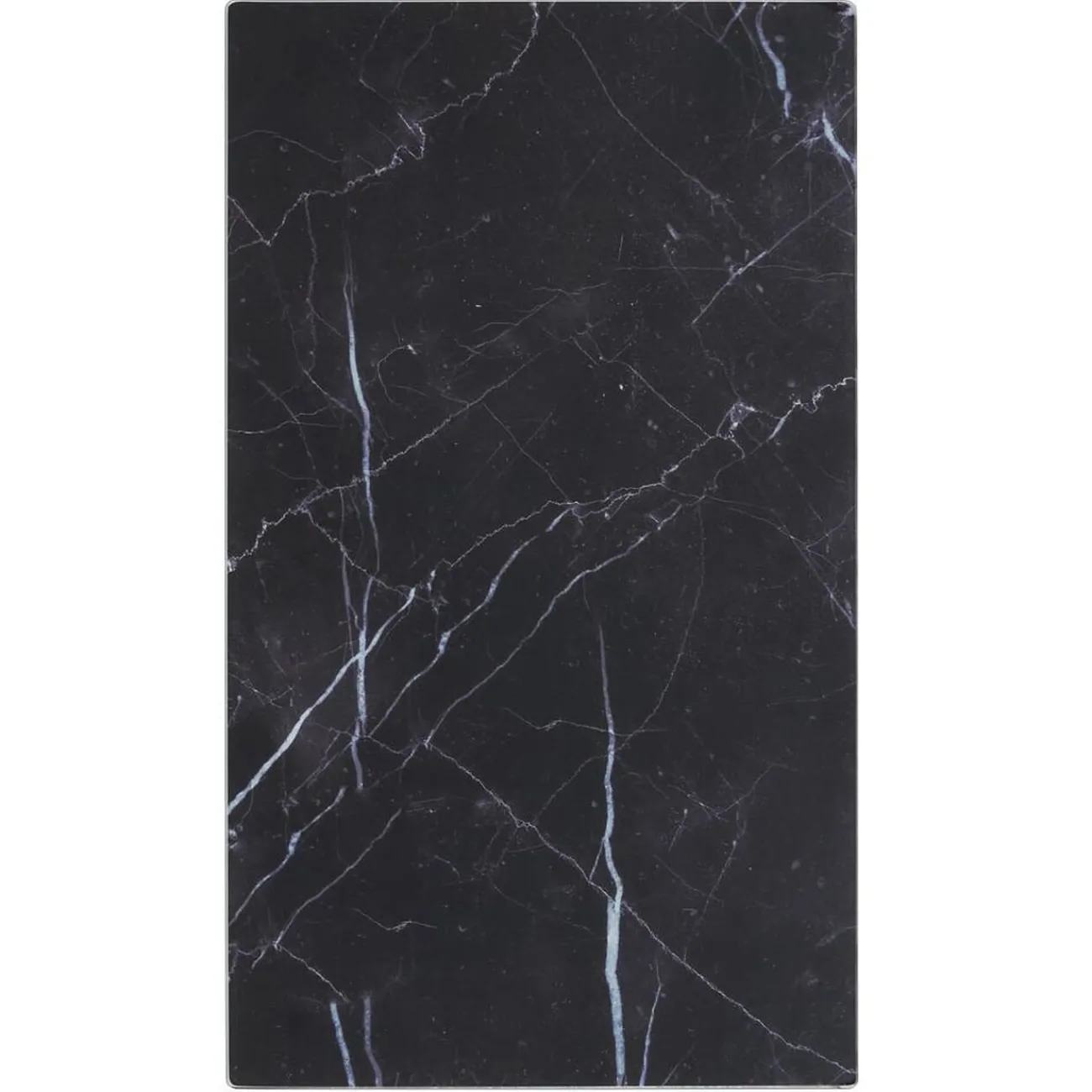 Gifi Cache plaque de cuisson en verre noir effet marbre 52x30cm