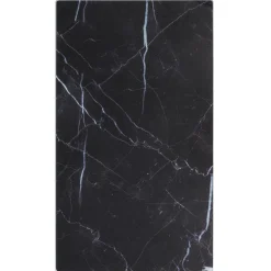 Gifi Cache plaque de cuisson en verre noir effet marbre 52x30cm