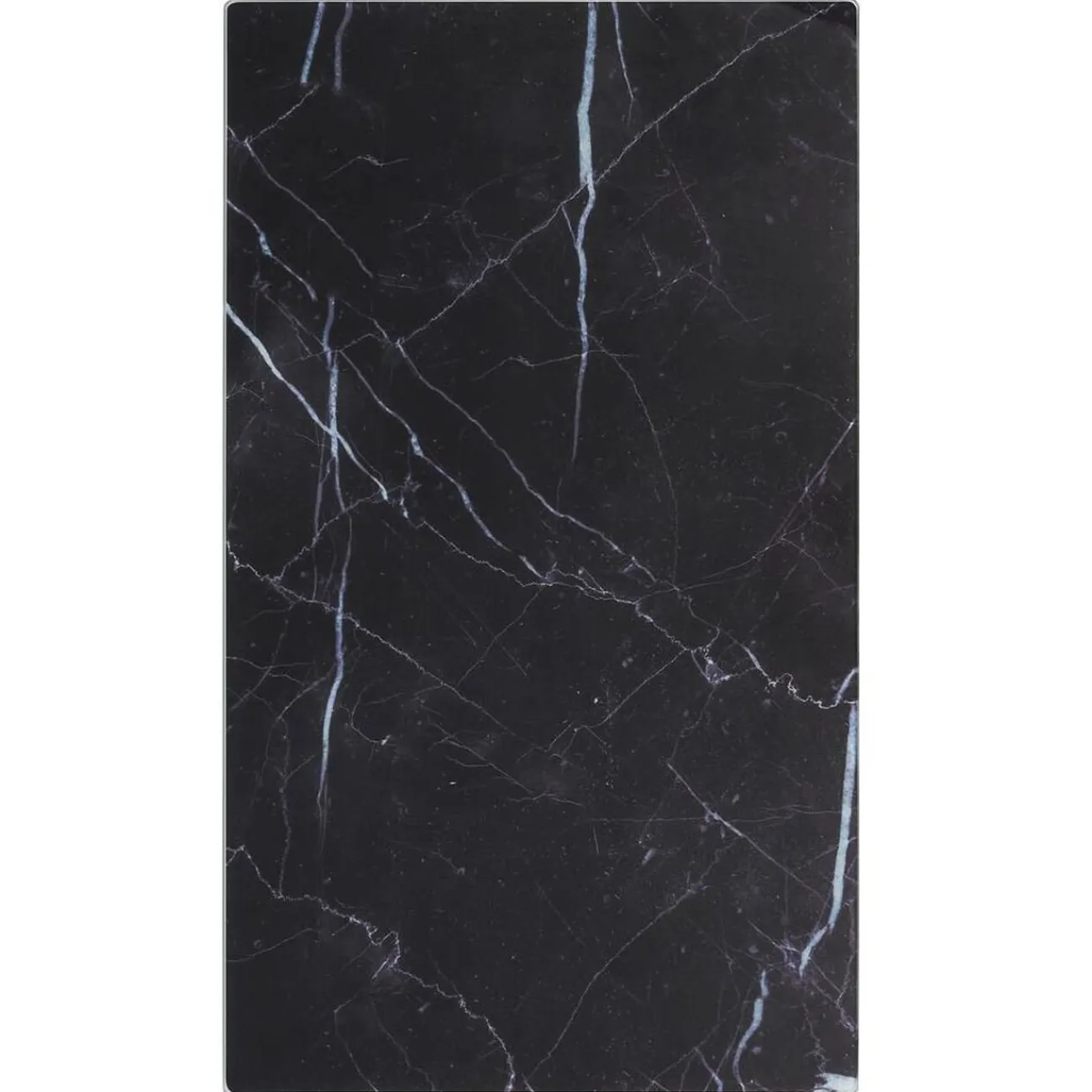 Gifi Cache plaque de cuisson en verre noir effet marbre 52x30cm