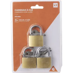 Gifi Quincaillerie^Cadenas à clé 40mm x3