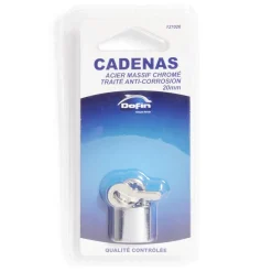 Gifi Outils Bricolage^Cadenas en acier gris chromé de 20 mm - 2 clés