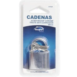 Gifi Outils Bricolage^Cadenas en acier gris chromé de 38 mm - 2 clés