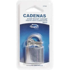 Gifi Outils Bricolage^Cadenas en acier gris chromé de 38 mm - 2 clés