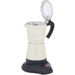 Gifi Cafetière italienne électrique Homday rétro beige