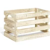 Gifi Rangement|Cagette en bois motif flocon blanc 28x18xH18cm
