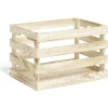Gifi Rangement|Cagette en bois motif flocon blanc 33x23xH21cm