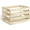Gifi Rangement|Cagette en bois motif flocon blanc 38x28xH23cm